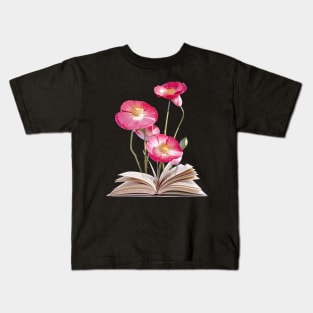 Book Of Flower, Flower Book, Flower And Book Kids T-Shirt